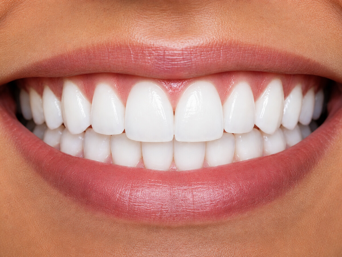The same smile after professional teeth whitening